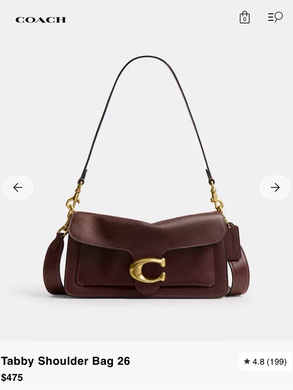 COACH Tabby Shoulder Bag 26 - Picture 6 of 13